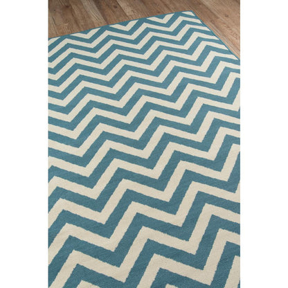Contemporary Rectangle Area Rug, Blue, 2'3" X 4'6"