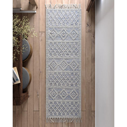 Contemporary Rectangle Area Rug, Blue, 2' X 3'