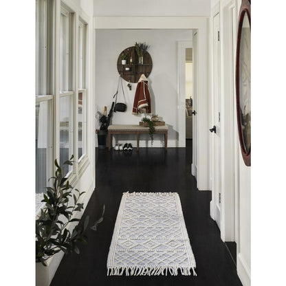Contemporary Rectangle Area Rug, Blue, 2' X 3'