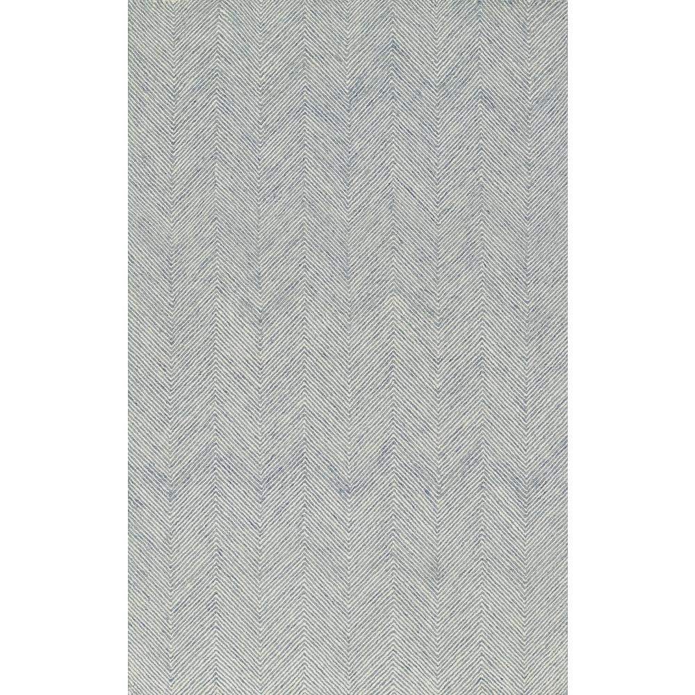 Contemporary Runner Area Rug, Blue, 2'3" X 8' Runner
