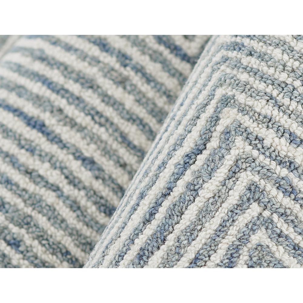 Contemporary Runner Area Rug, Blue, 2'3" X 8' Runner