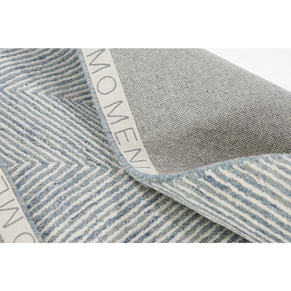 Contemporary Runner Area Rug, Blue, 2'3" X 8' Runner