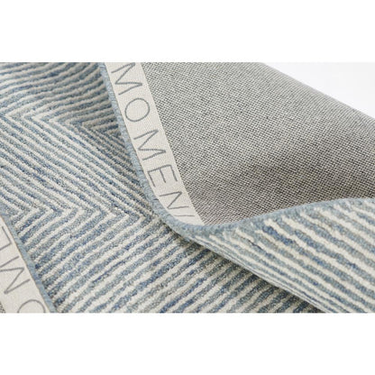 Contemporary Runner Area Rug, Blue, 2'3" X 8' Runner