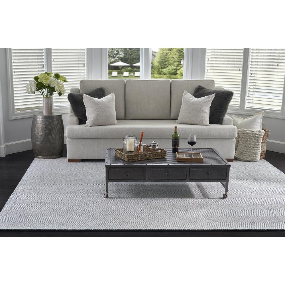 Contemporary Runner Area Rug, Blue, 2'3" X 8' Runner