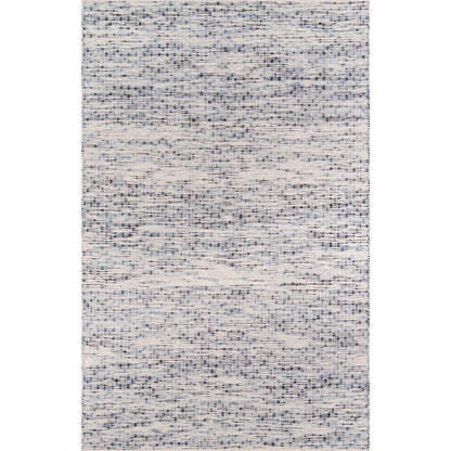Contemporary Runner Area Rug, Blue, 2'3" X 8' Runner