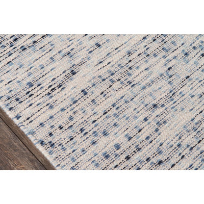 Contemporary Runner Area Rug, Blue, 2'3" X 8' Runner