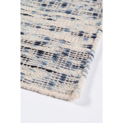 Contemporary Runner Area Rug, Blue, 2'3" X 8' Runner