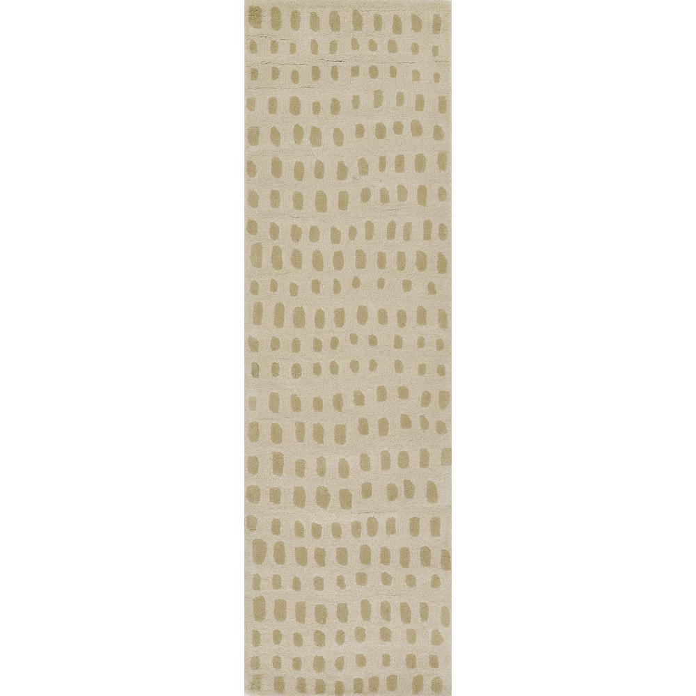 Contemporary Rectangle Area Rug, Beige, 3'6" X 5'6"