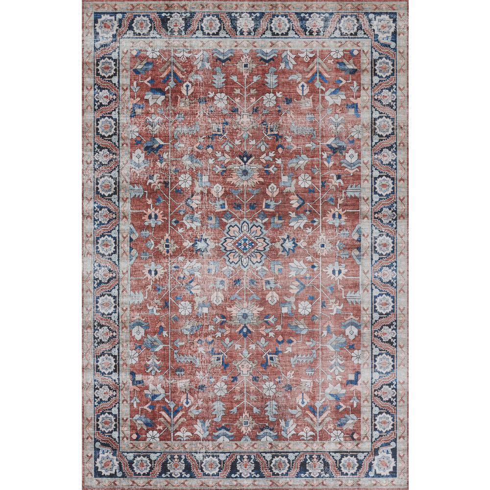 Transitional Rectangle Area Rug, Rust, 2' X 3'