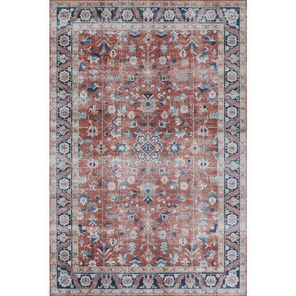 Transitional Rectangle Area Rug, Rust, 2' X 3'