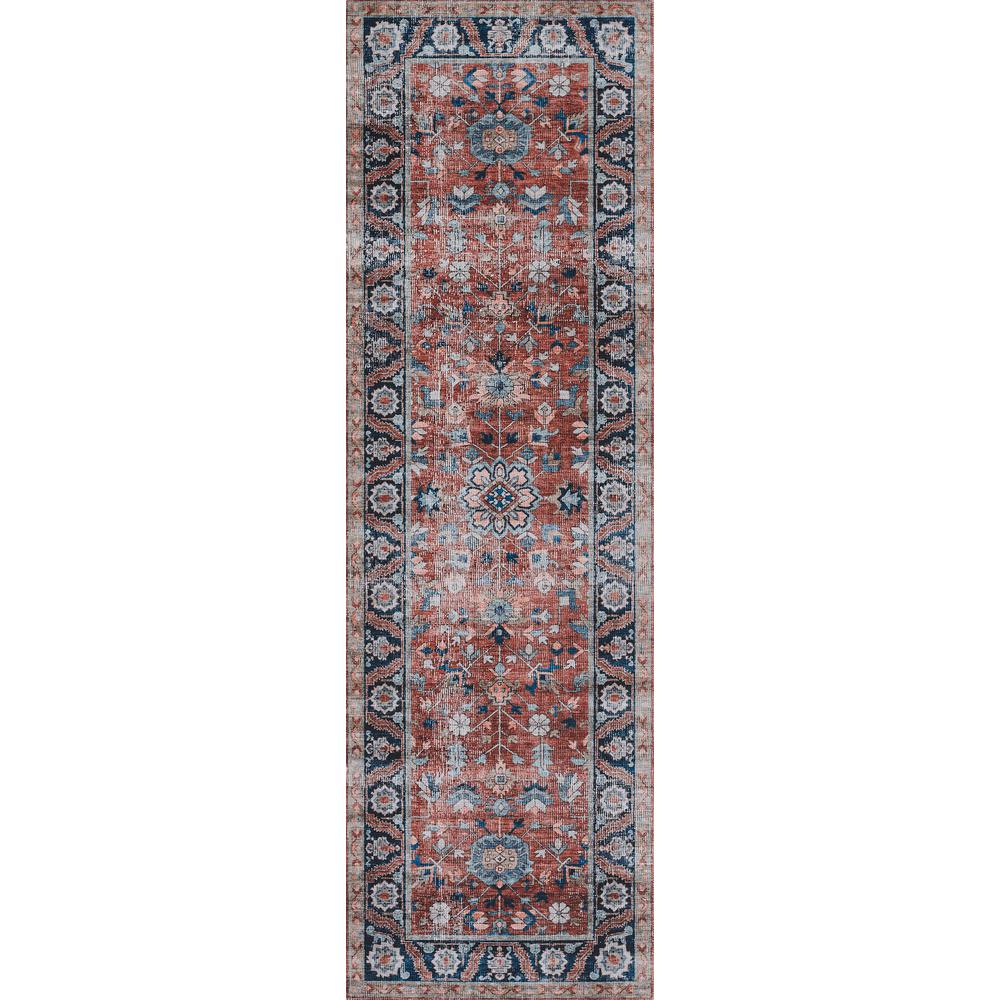 Transitional Rectangle Area Rug, Rust, 2' X 3'