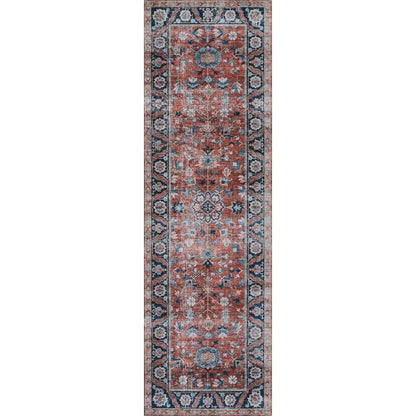 Transitional Rectangle Area Rug, Rust, 2' X 3'