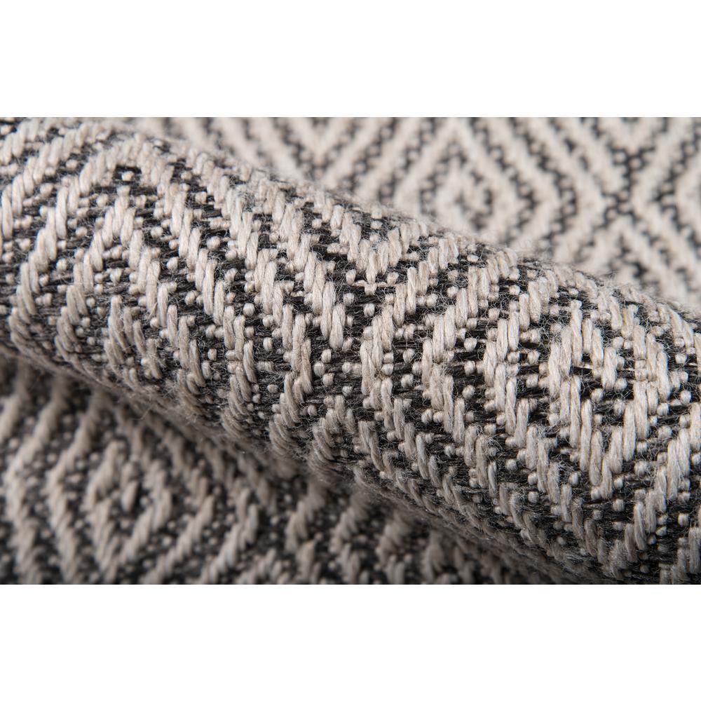 Contemporary Runner Area Rug, Charcoal, 2' X 6' Runner