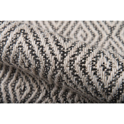 Contemporary Runner Area Rug, Charcoal, 2' X 6' Runner