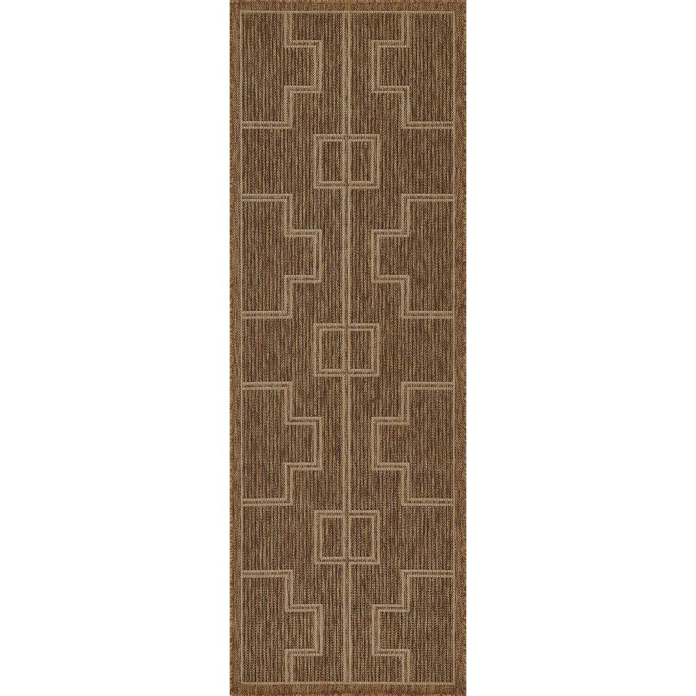 Transitional Runner Area Rug, Natural, 2'7" X 7'6" Runner