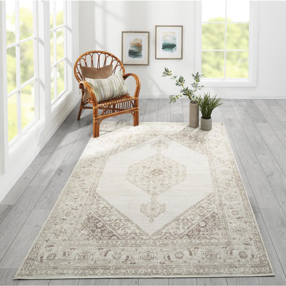 Traditional Runner Area Rug, Brown, 2'3" X 8' Runner