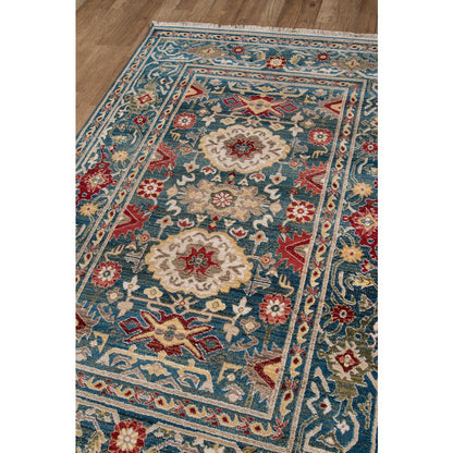 Traditional Runner Area Rug, Blue, 2'3" X 8' Runner