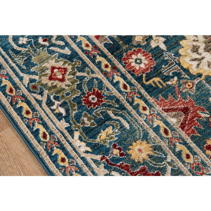 Traditional Runner Area Rug, Blue, 2'3" X 8' Runner
