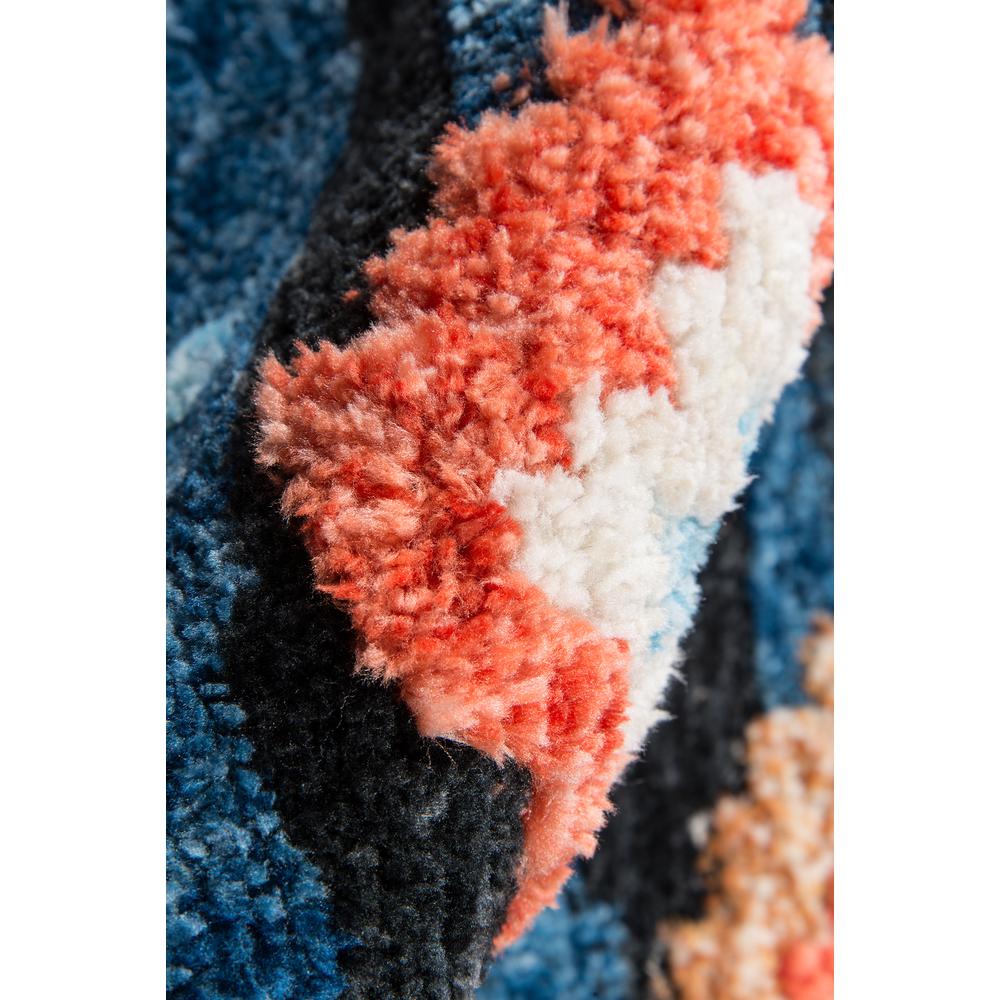 Contemporary Runner Area Rug, Navy, 2'3" X 8' Runner