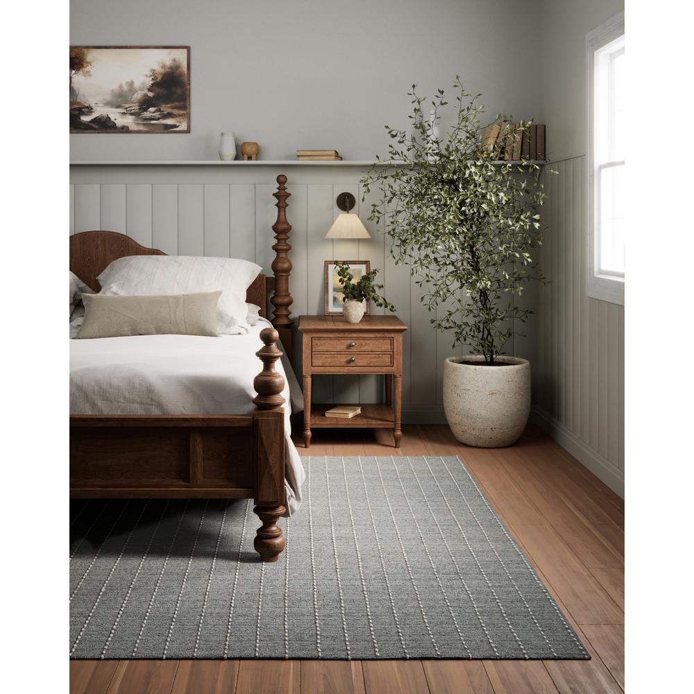 Contemporary Runner Area Rug, Blue, 2'3" X 8' Runner