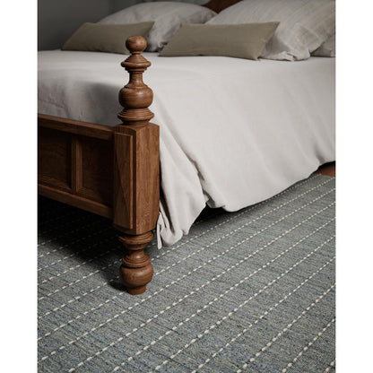 Contemporary Runner Area Rug, Blue, 2'3" X 8' Runner