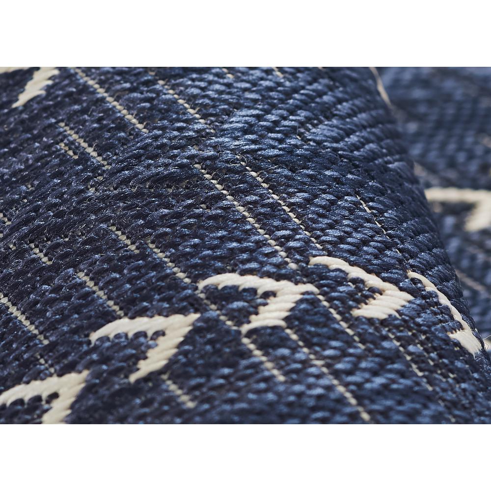Transitional Runner Area Rug, Navy, 2'7" X 7'6" Runner