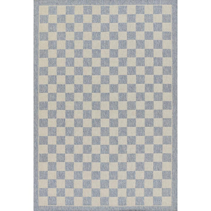 Contemporary Runner Area Rug, Blue, 2'7" X 7'6" Runner