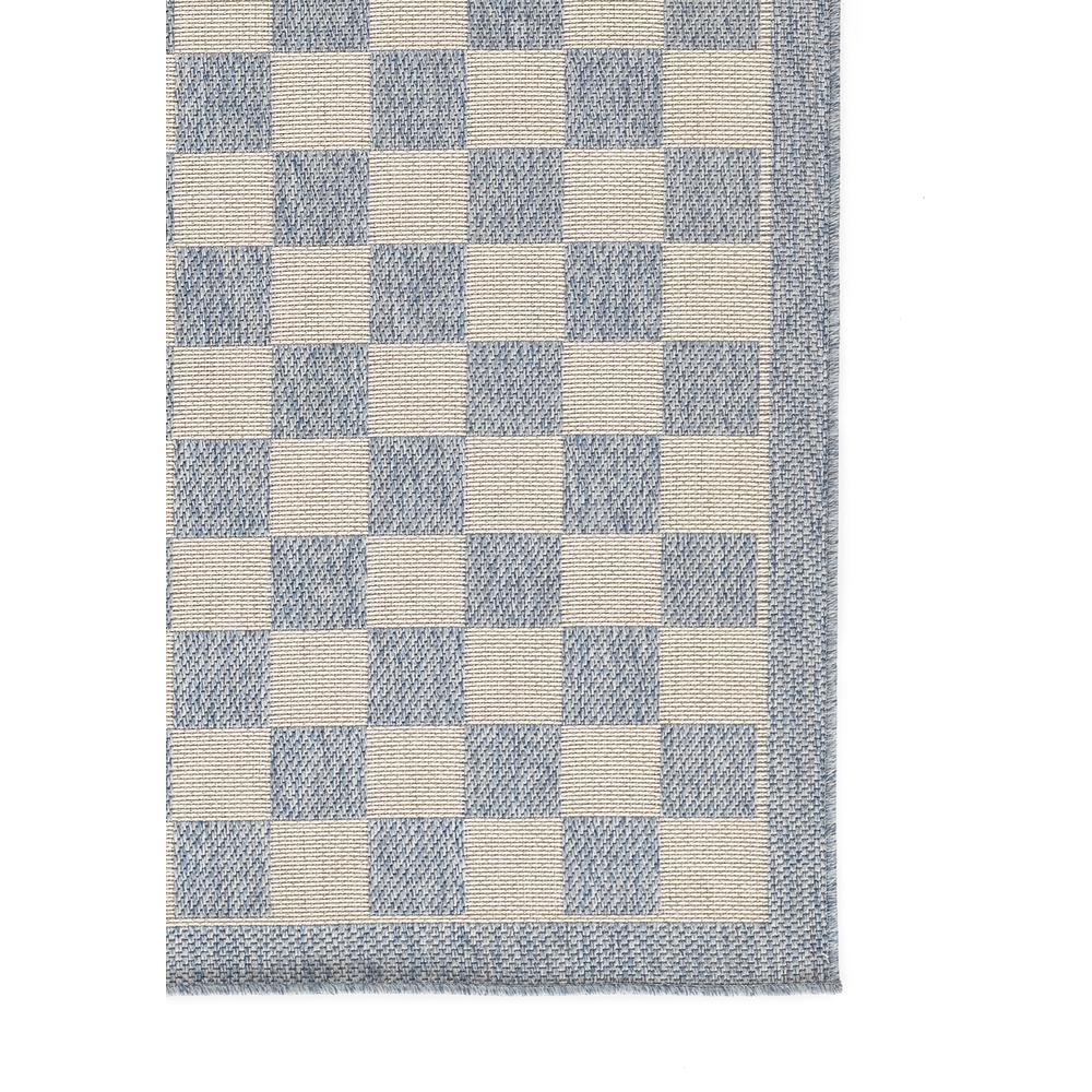 Contemporary Runner Area Rug, Blue, 2'7" X 7'6" Runner