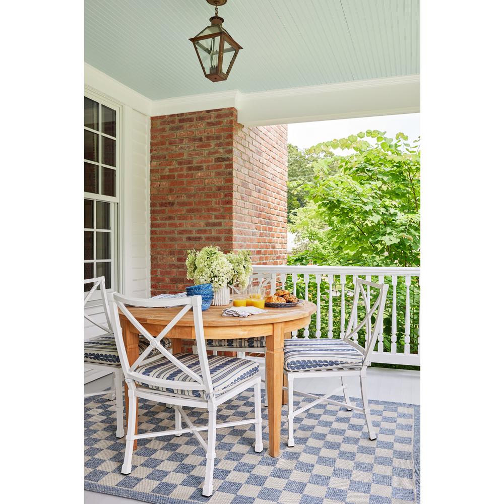 Contemporary Runner Area Rug, Blue, 2'7" X 7'6" Runner