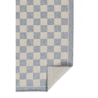 Contemporary Runner Area Rug, Blue, 2'7" X 7'6" Runner