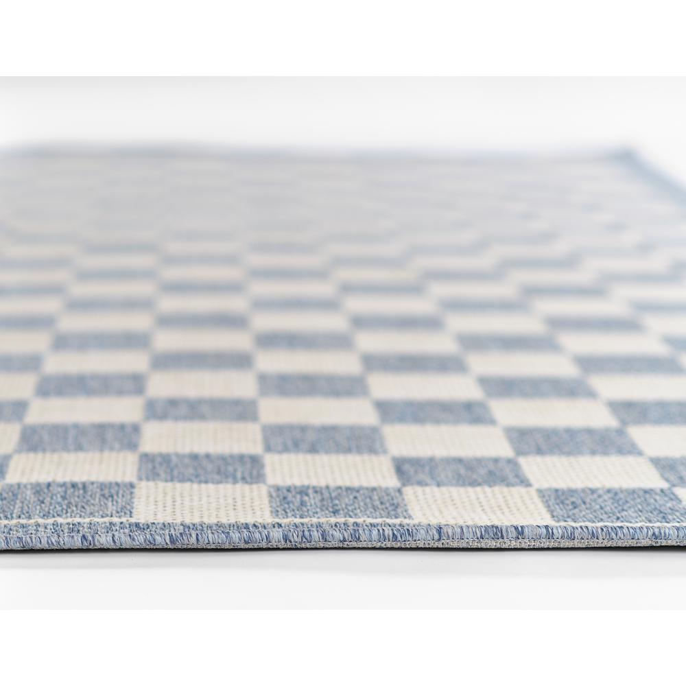 Contemporary Runner Area Rug, Blue, 2'7" X 7'6" Runner