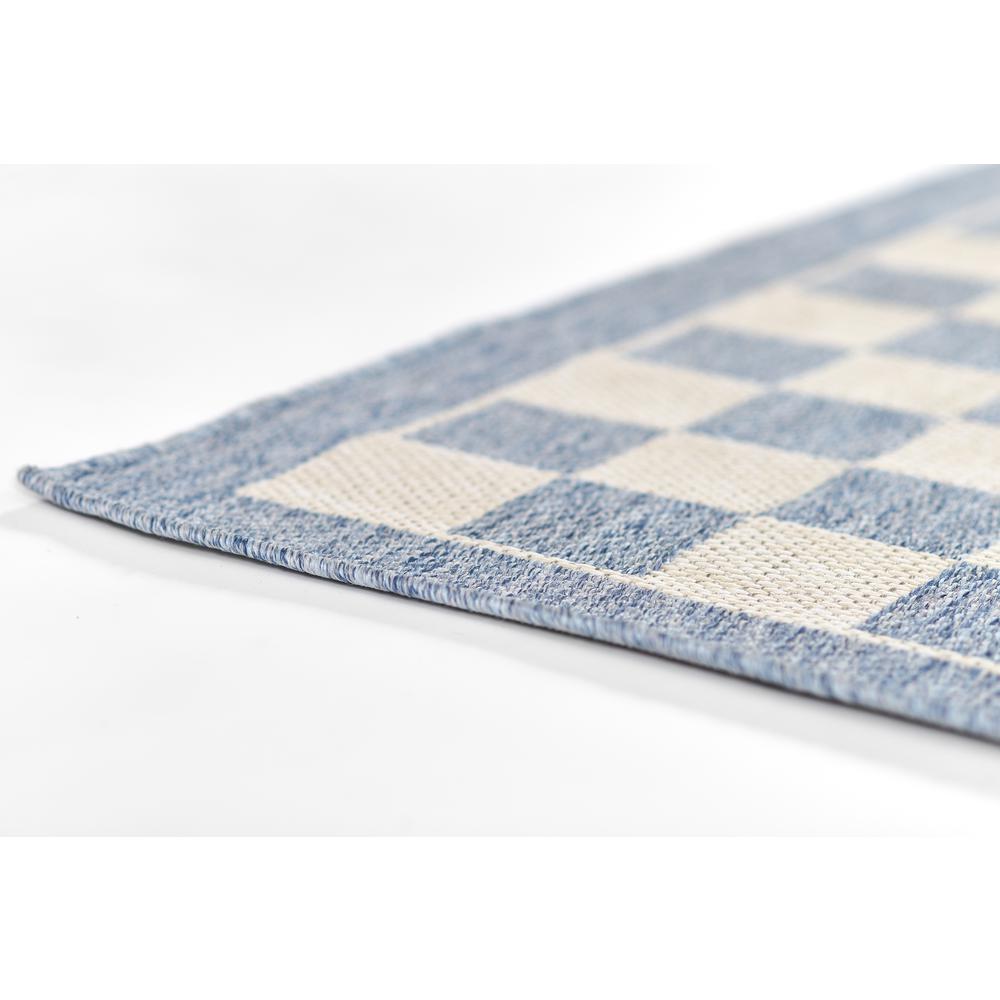 Contemporary Runner Area Rug, Blue, 2'7" X 7'6" Runner