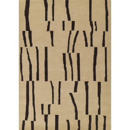 Contemporary Runner Area Rug, Ivory, 2'6" X 8' Runner