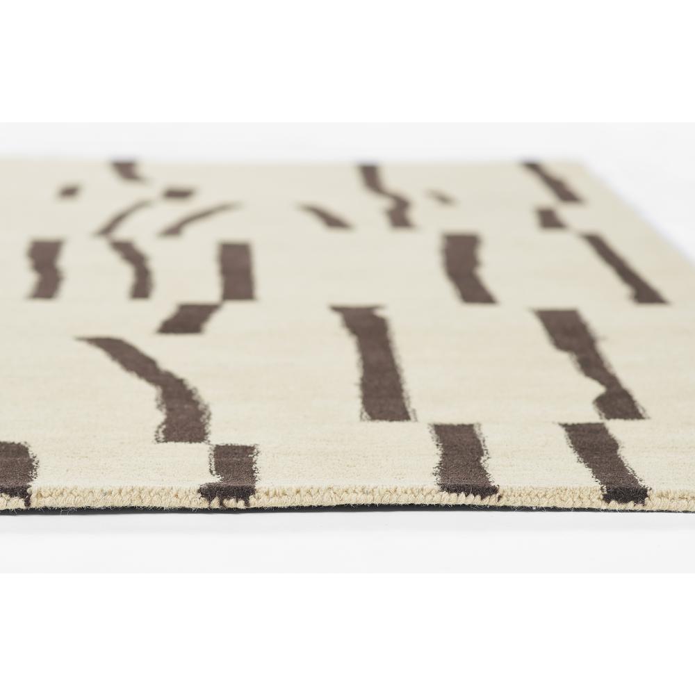 Contemporary Runner Area Rug, Ivory, 2'6" X 8' Runner