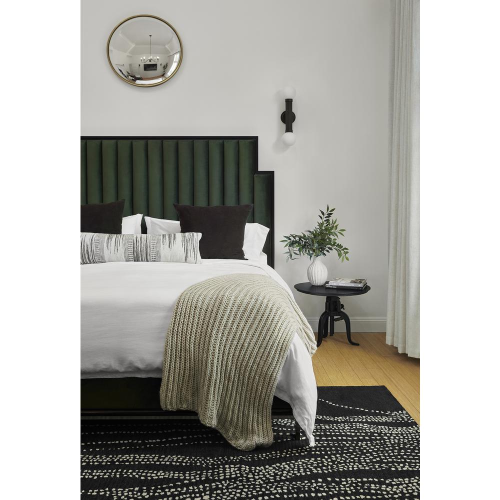 Contemporary Runner Area Rug, Navy, 2'6" X 8' Runner