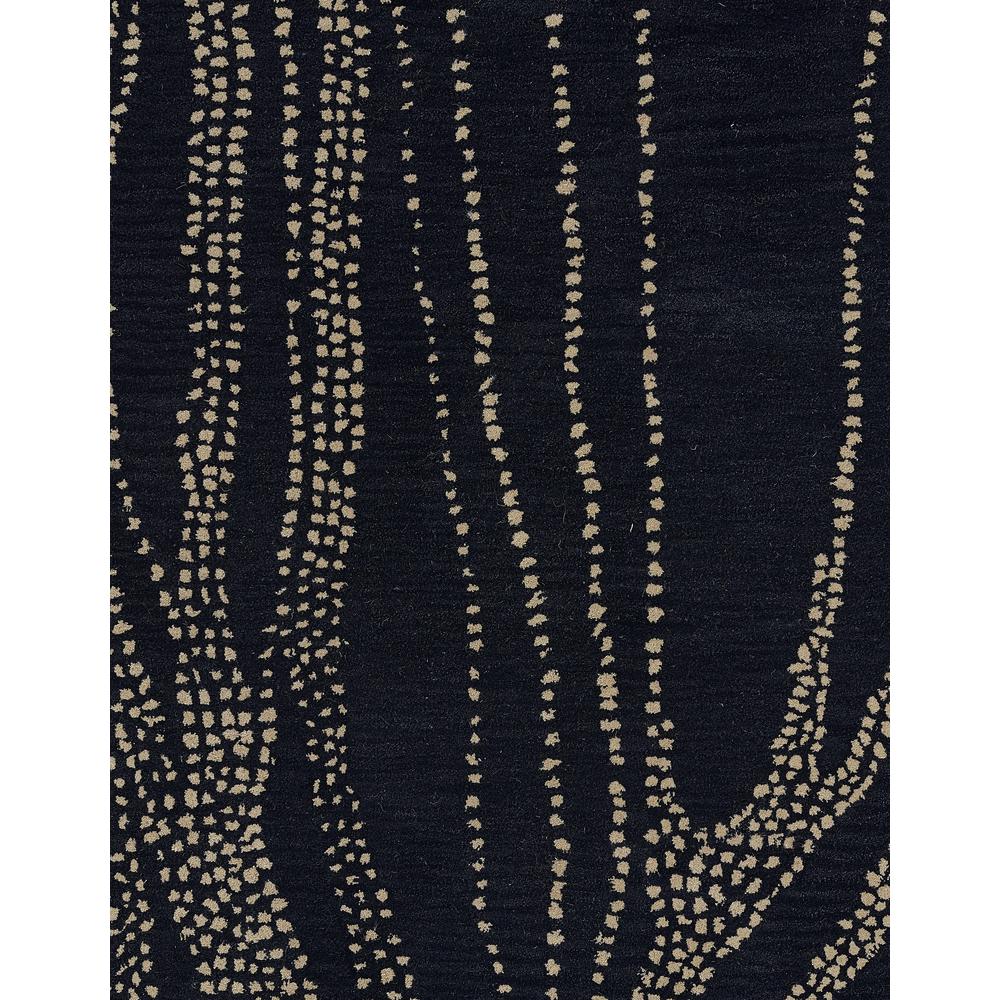 Contemporary Runner Area Rug, Navy, 2'6" X 8' Runner