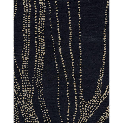 Contemporary Runner Area Rug, Navy, 2'6" X 8' Runner