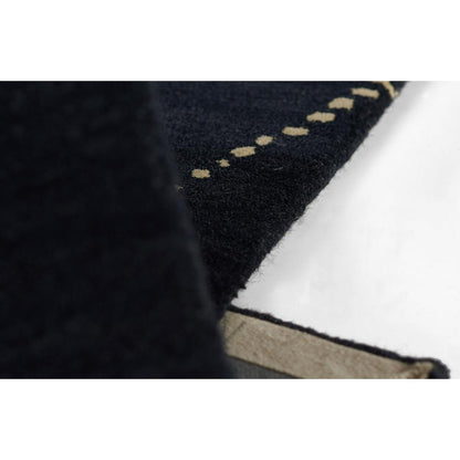 Contemporary Runner Area Rug, Navy, 2'6" X 8' Runner