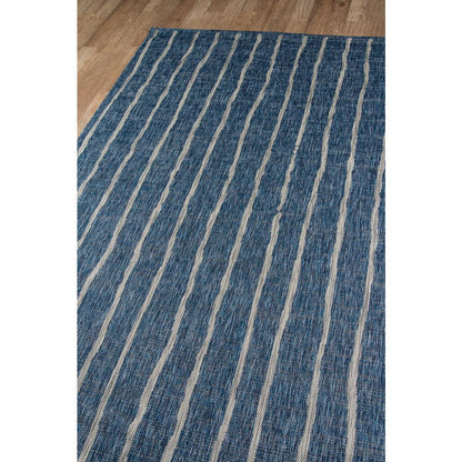 Contemporary Runner Area Rug, Blue, 2'7" X 7'6" Runner
