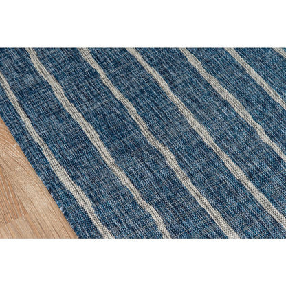 Contemporary Runner Area Rug, Blue, 2'7" X 7'6" Runner