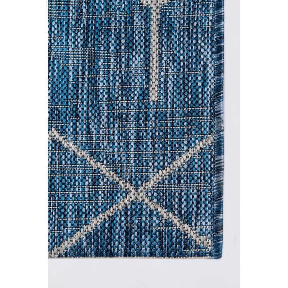 Contemporary Runner Area Rug, Blue, 2'7" X 7'6" Runner