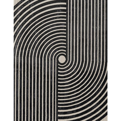 Contemporary Runner Area Rug, Ivory, 2'3" X 7'6" Runner