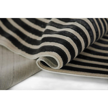Contemporary Runner Area Rug, Ivory, 2'3" X 7'6" Runner