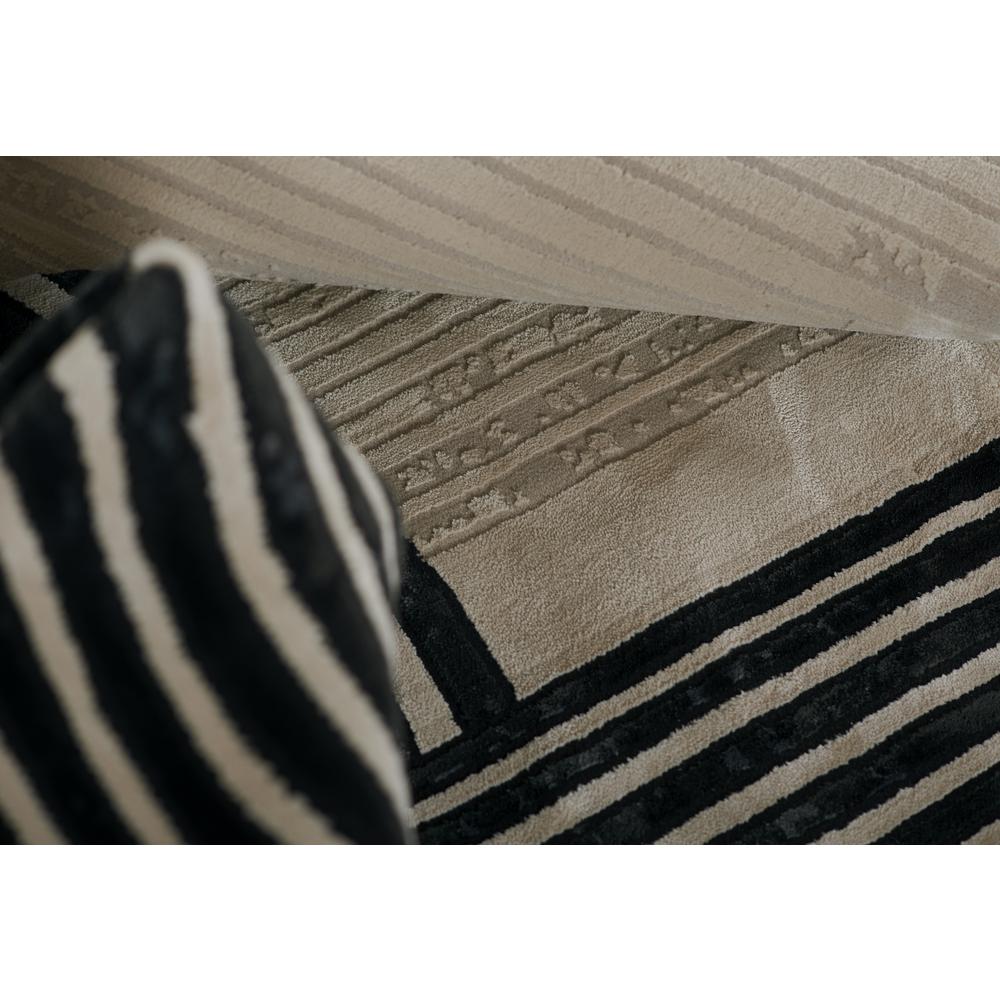 Contemporary Runner Area Rug, Ivory, 2'3" X 7'6" Runner