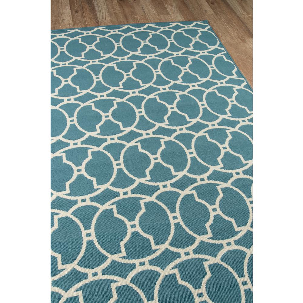 Contemporary Runner Area Rug, Blue, 2'3" X 7'6" Runner