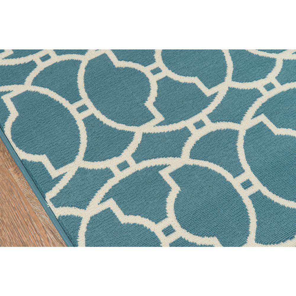 Contemporary Runner Area Rug, Blue, 2'3" X 7'6" Runner