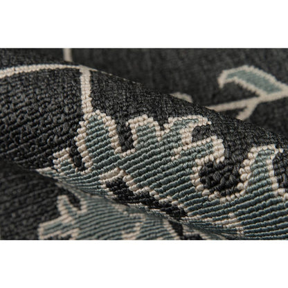 Traditional Runner Area Rug, Charcoal, 2'3" X 7'6" Runner