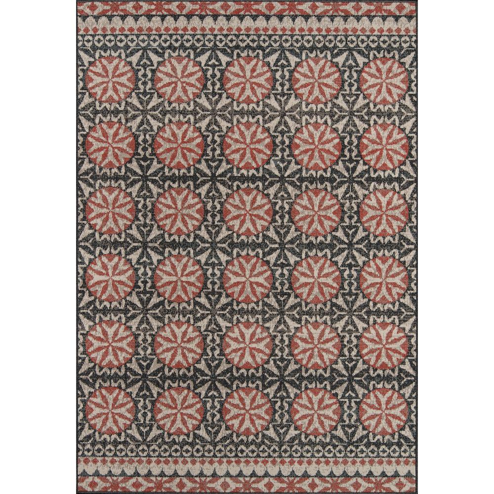 Contemporary Runner Area Rug, Charcoal, 2'3" X 7'6" Runner