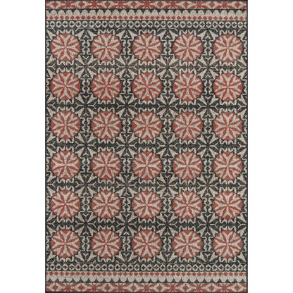 Contemporary Runner Area Rug, Charcoal, 2'3" X 7'6" Runner