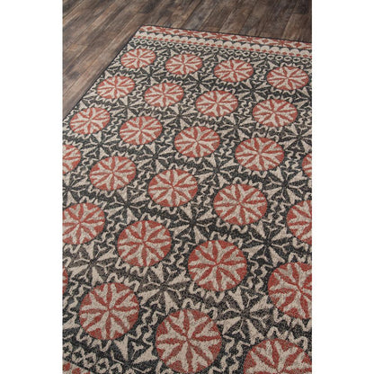 Contemporary Runner Area Rug, Charcoal, 2'3" X 7'6" Runner